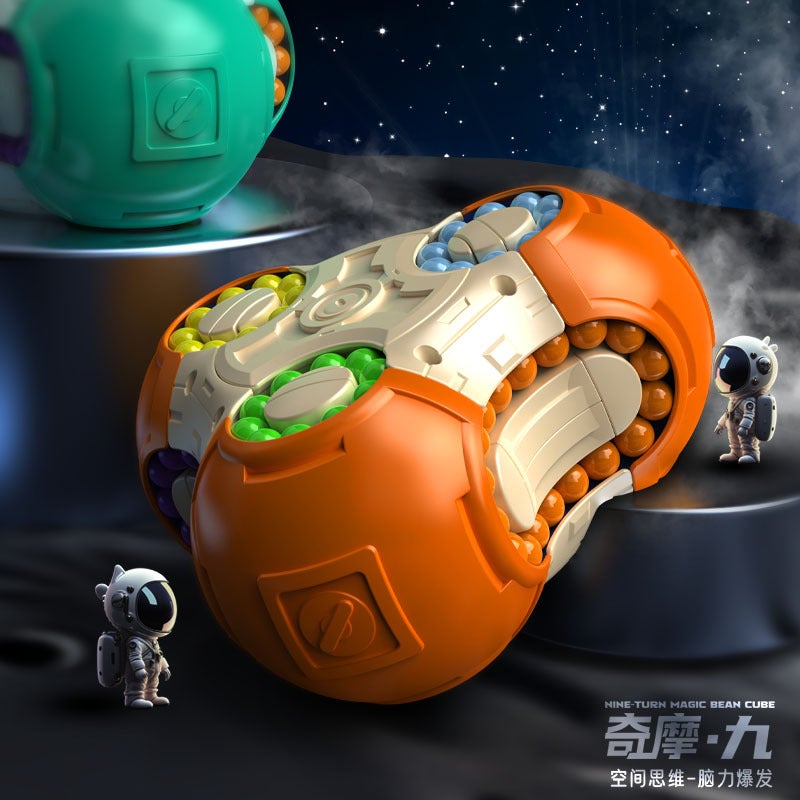 Nine-Sided Interchange Three-Dimensional Rubik'S Cube Competition Special For Students Rotating Racing Children'S Educational Magic Group Magic Bean Toy - Image 4